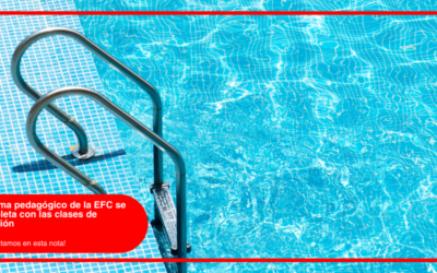 Sistema pedagógico de la EFC se completa con las clases de natación