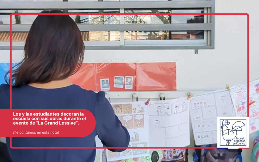 Burbujas de Arte llenan los espacios de la Escuela Francesa de Cuenca durante «La Grand Lessive».