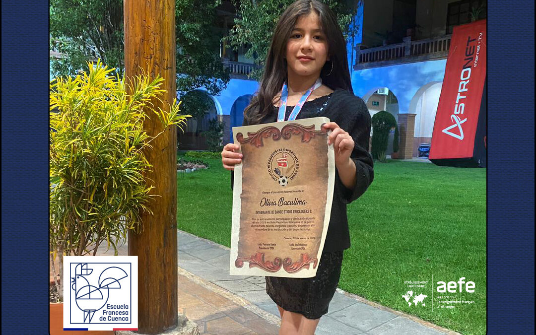 Talento y Excelencia en la Escuela Francesa de Cuenca: Reconocimiento Deportivo a Olivia Baculima